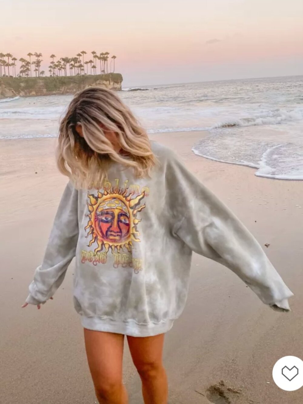 Sublime Tour Crew Neck Oversized Sweatshirt